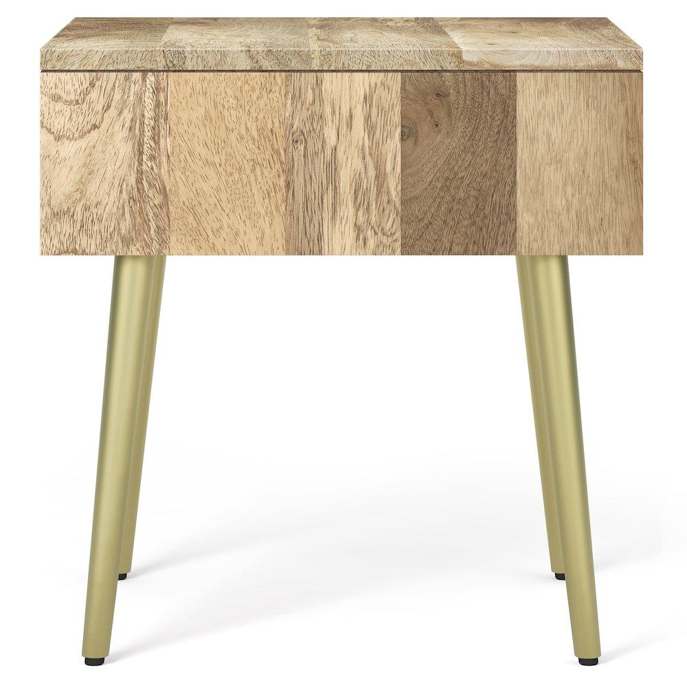 Jager Solid Mango Wood Side Table In Natural. Picture 4