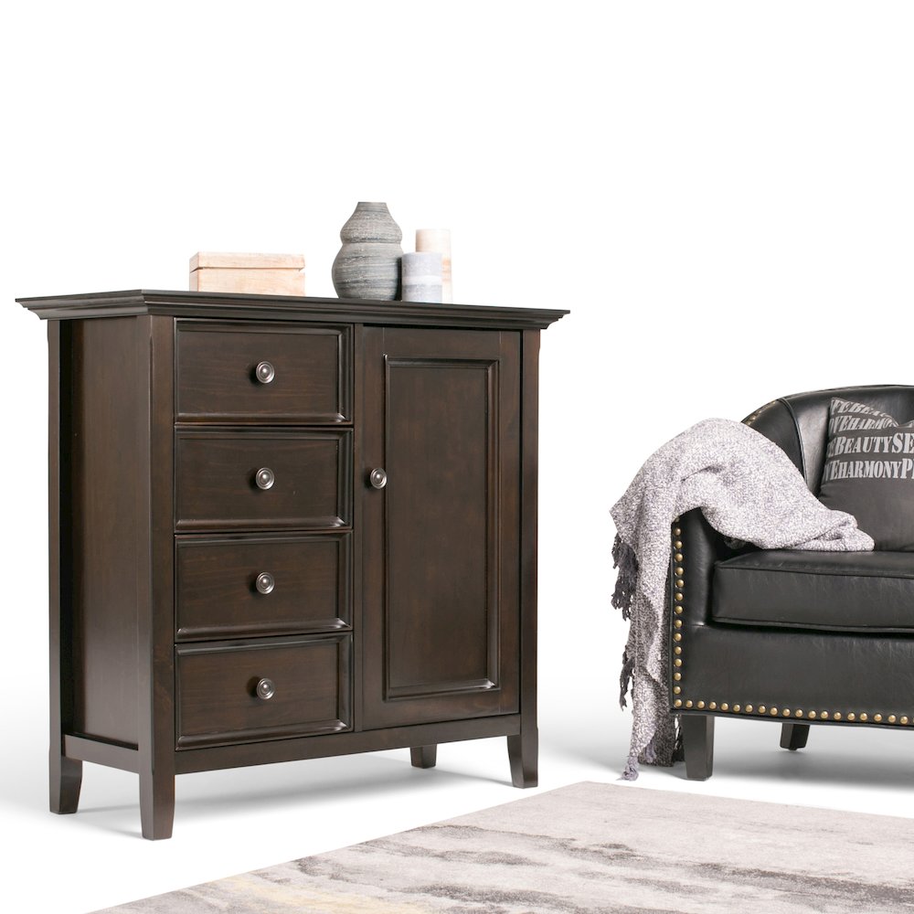 Amherst Solid Wood Medium Storage Cabinet In Hickory Brown. Picture 5
