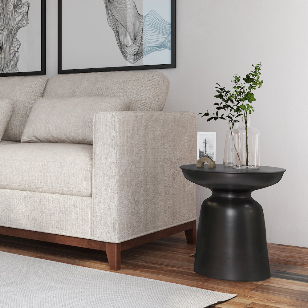 Toby Metal Accent Table In Antique Copper. Picture 4