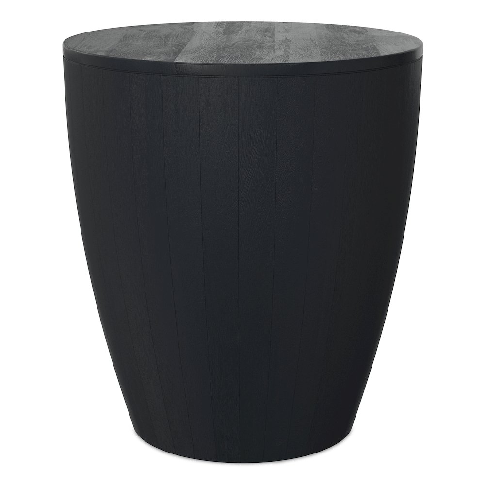 Elmbrook 21 inch Wide Solid Mango Modern End Table in Black, Assembled. Picture 1