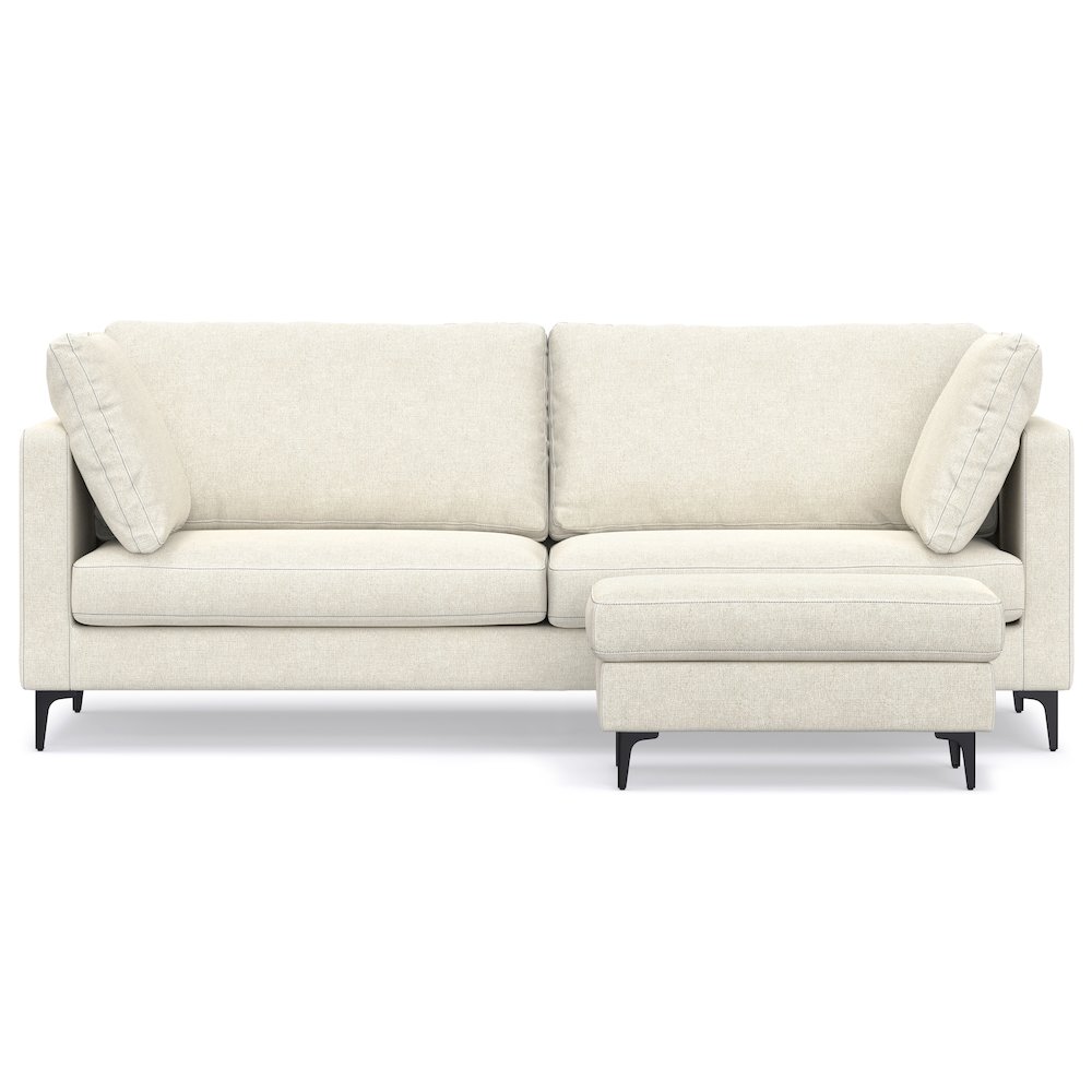 Ava 90-Inch Sofa And Ottoman Set In Tightly Woven Performance Fabric. Picture 2