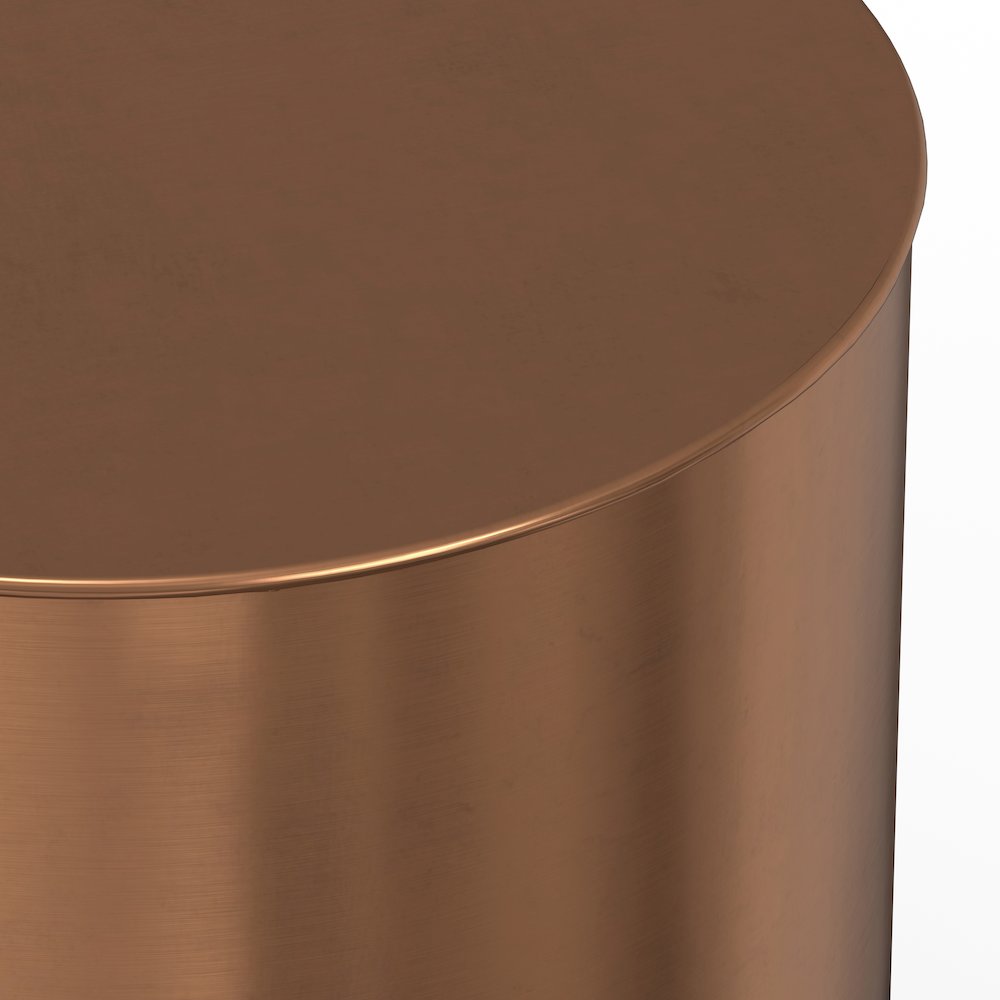 Curtis Metal Cylinder Accent Table In Ombre Black / Copper. Picture 2
