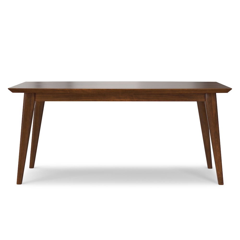 Draper Solid Wood Mid Century Rectangle Dining Table In Walnut Veneer. Picture 5