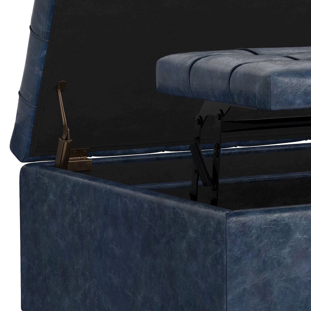 30 inch Wide Square Small Coffee Table Storage Ottoman. Picture 5