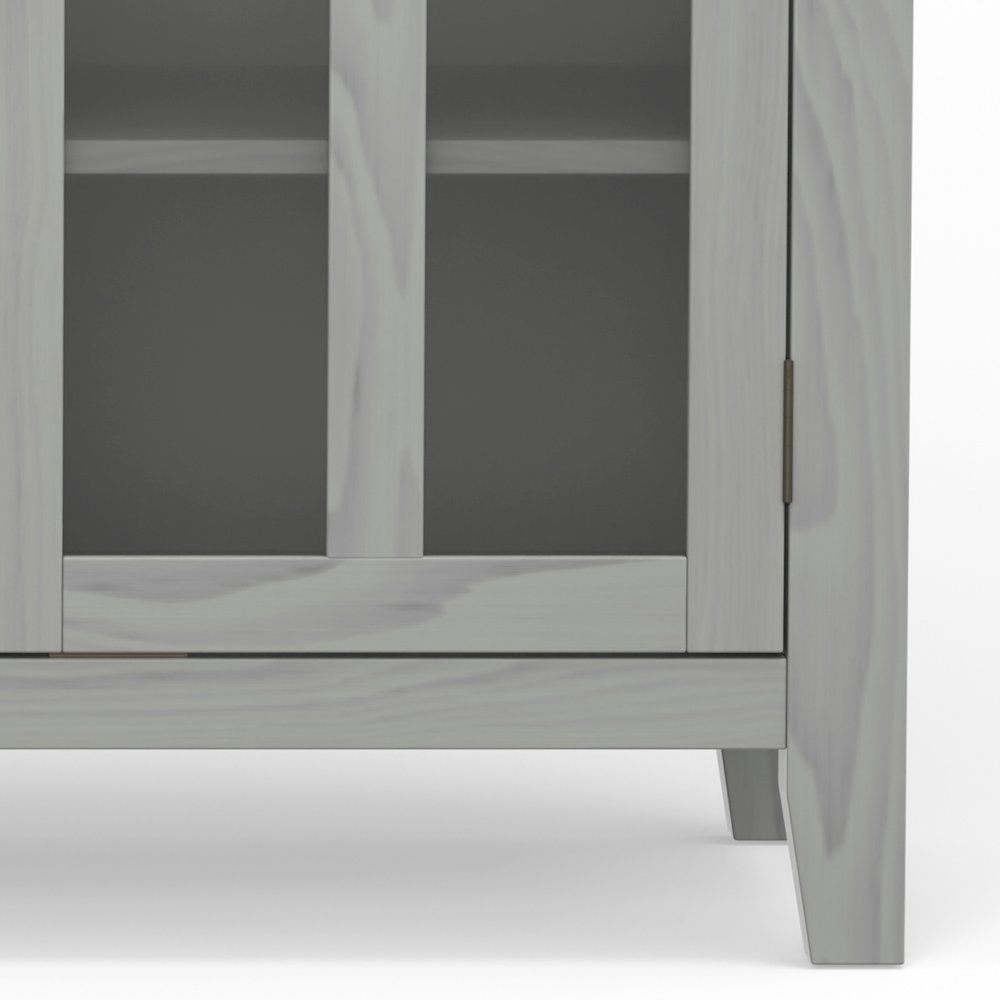 Artisan Solid Wood Tall Tv Media Stand In Fog Grey For Tvs Up To 60 Inches. Picture 3