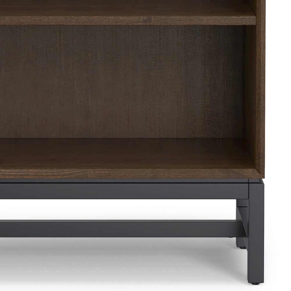 Banting Solid Hardwood Mid Century Open Shelf Bookcase In Walnut Brown. Picture 3
