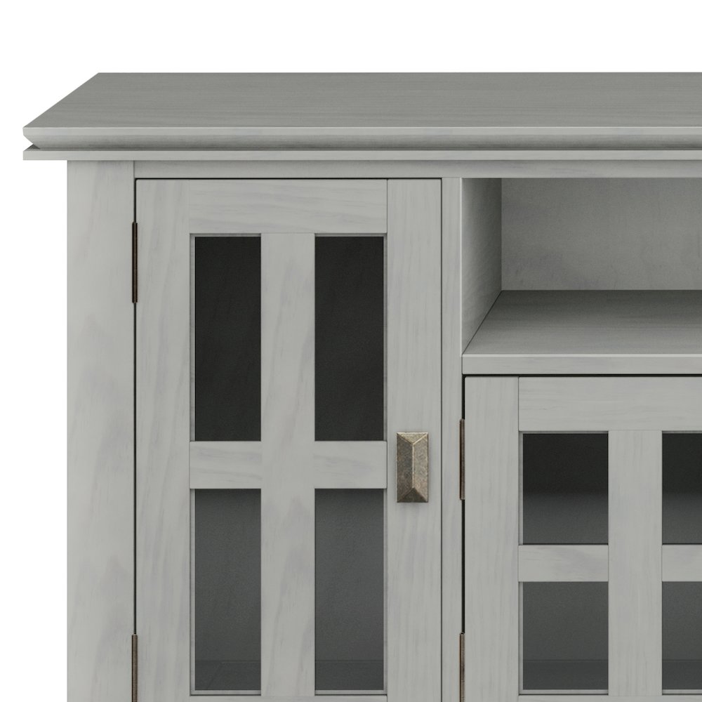 Artisan Solid Wood 72 Inch Tv Media Stand In Fog Grey For Tvs Up To 80 Inches. Picture 2