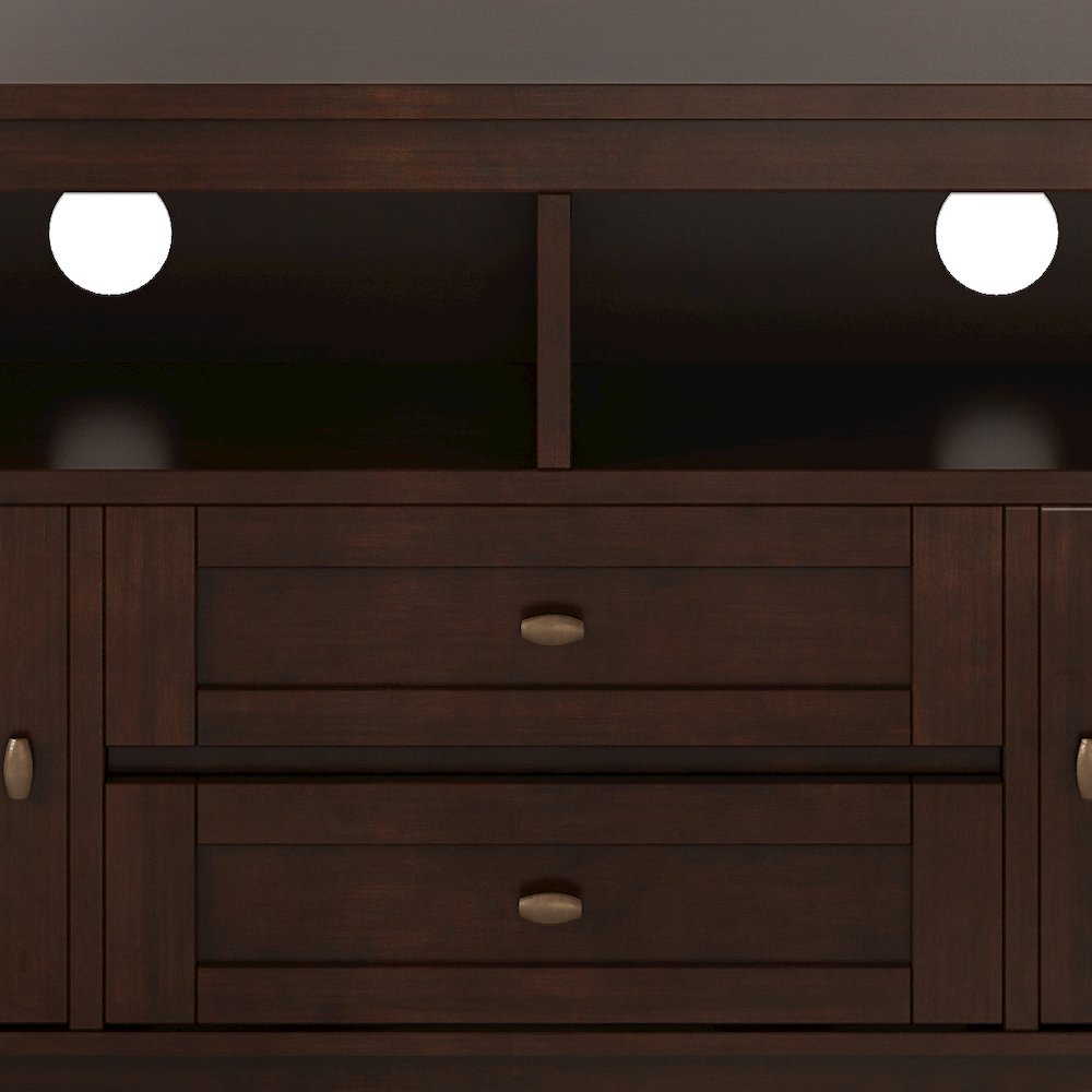 72 Inch Tv Media Stand In Russet Brown For Tvs Up To 80 Inches. Picture 4