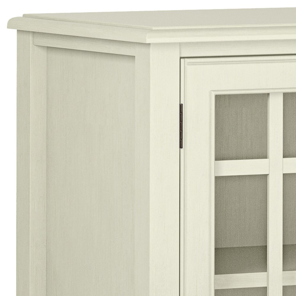 Connaught Solid Wood Low Storage Cabinet In Antique White. Picture 2