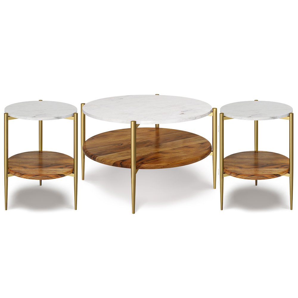 30 inch Wide Coffee Table with 2 18 inch Wide End Tables(Set of 3). Picture 1