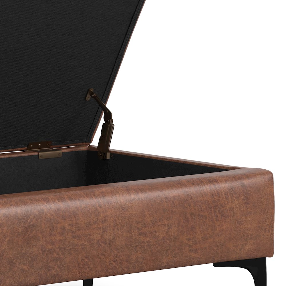 48 inch Rectangle Large Coffee Table Storage Ottoman with Lift up Lid. Picture 4