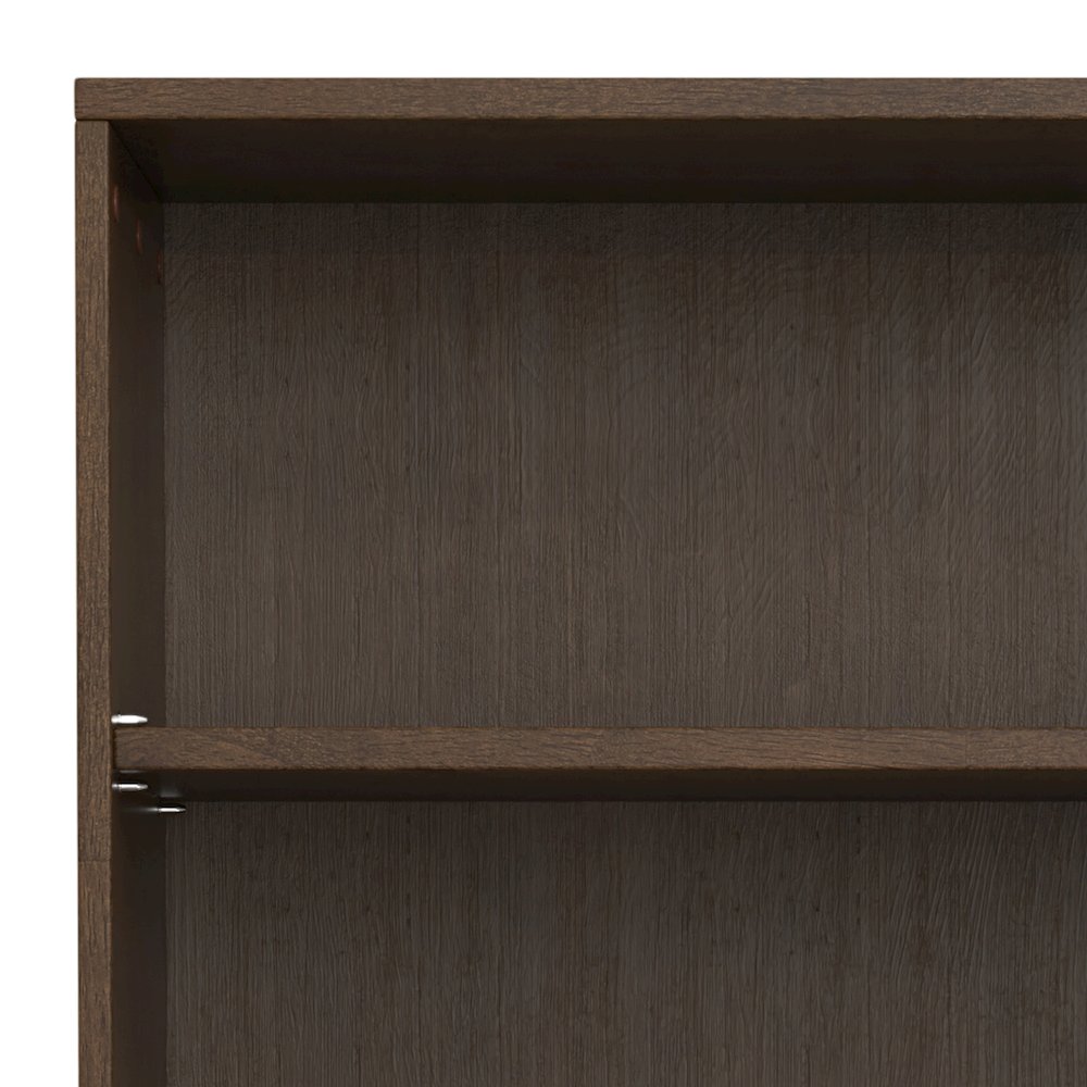 Harper Solid Hardwood 5 Shelf Bookcase In Walnut Brown. Picture 4