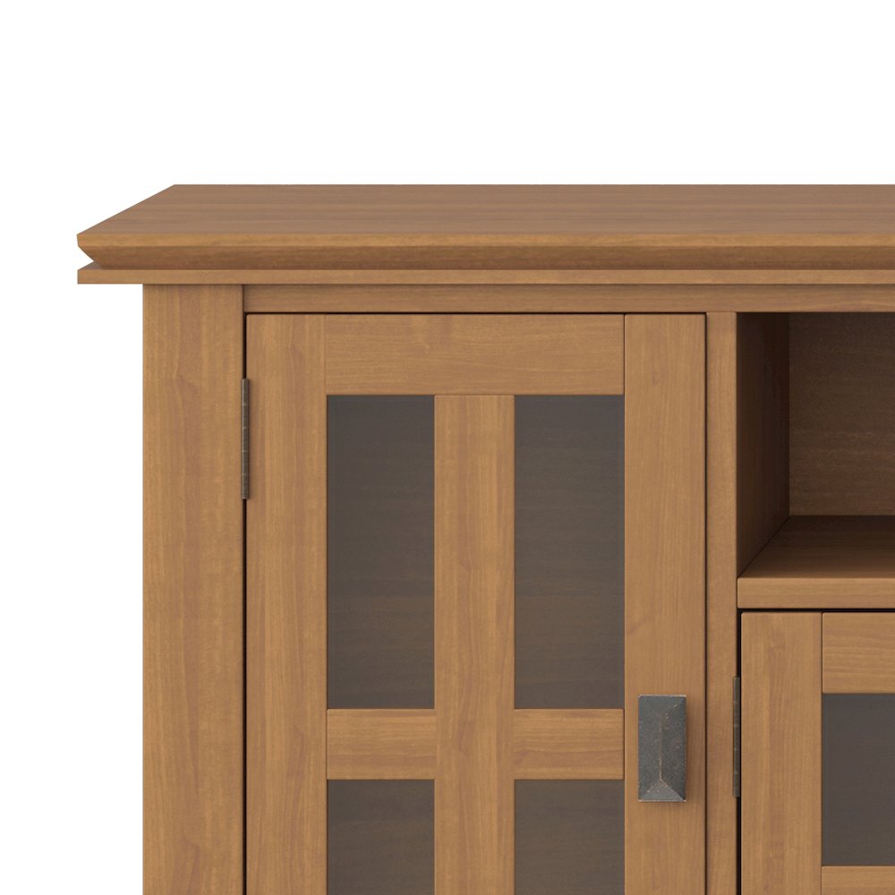 Artisan Solid Wood 72 Inch Tv Media Stand In Honey Brown For Tvs Up To 80 Inches. Picture 2