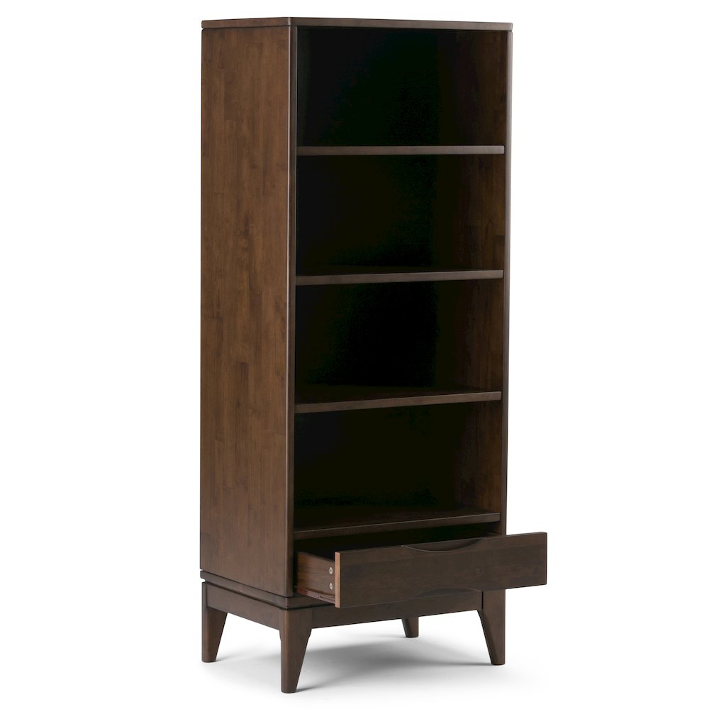 48 inch Wide Desk with 24 inch Wide Bookcase in Walnut Brown (Set of 2). Picture 5
