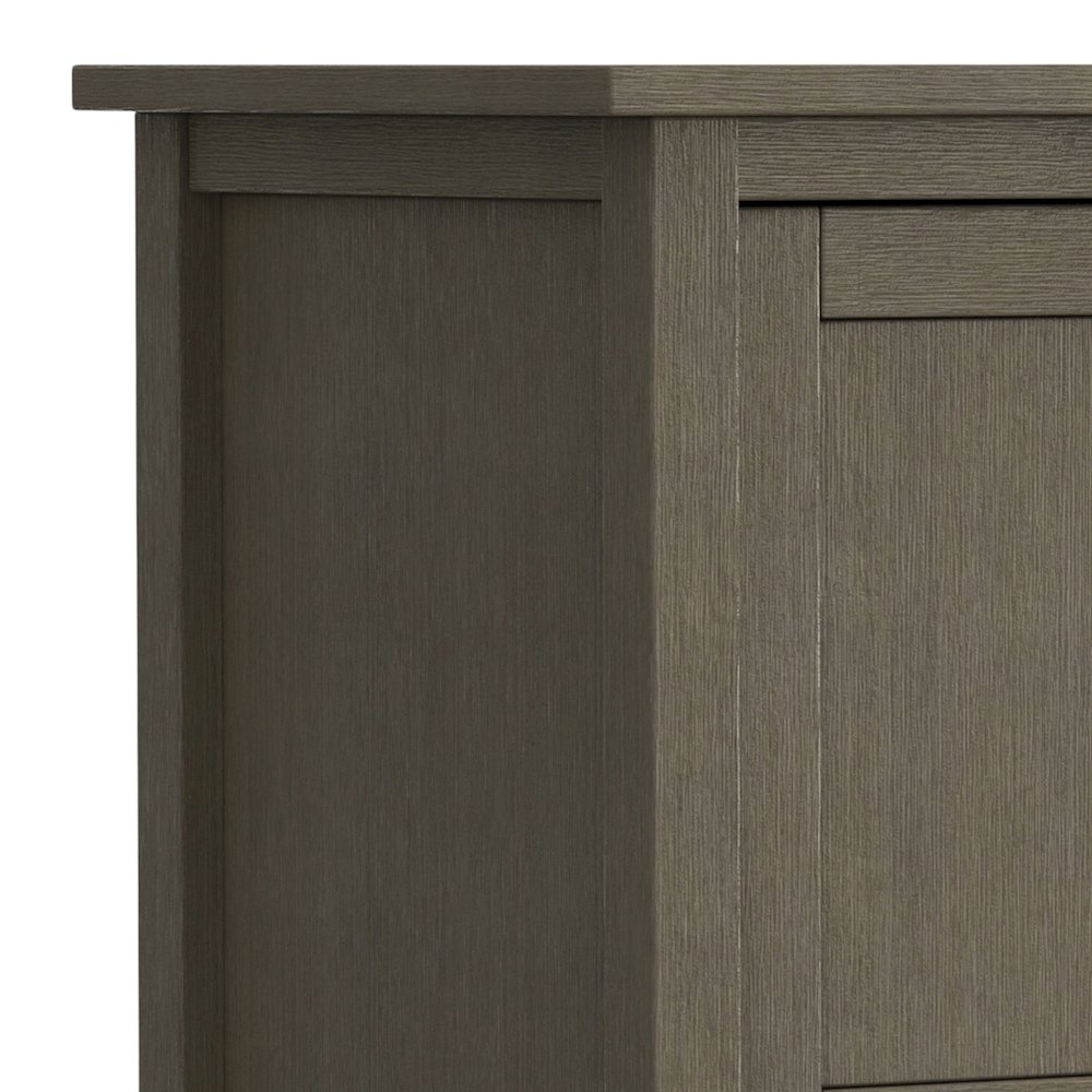 Warm Shaker Solid Wood Tv Media Stand In Farmhouse Grey For Tvs Up To 50 Inches. Picture 2
