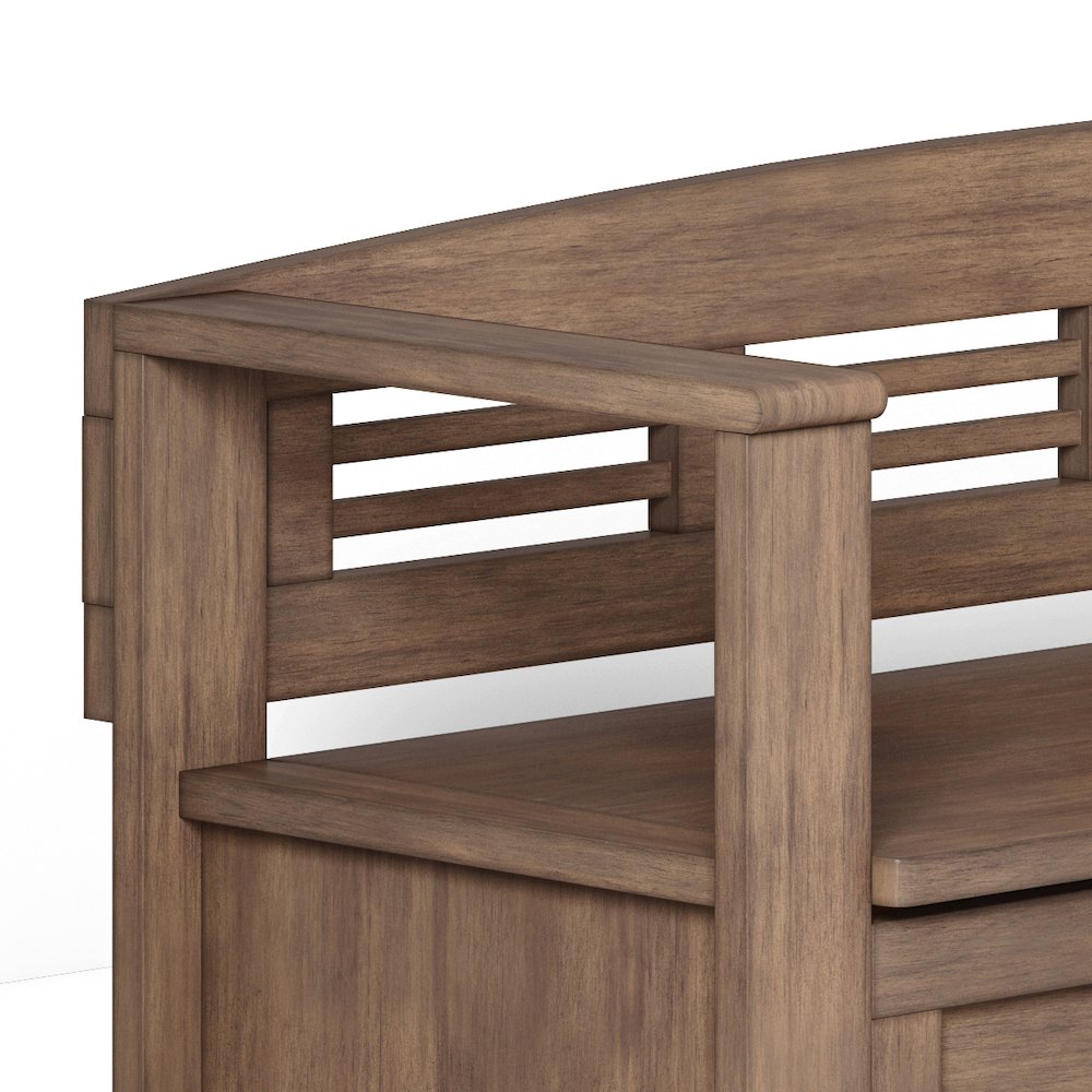 Adams 48 inch Wide Solid Wood Contemporary Entryway Storage Bench. Picture 4