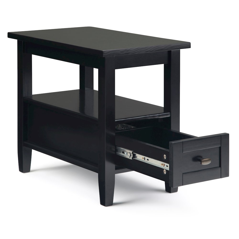 48 inch Wide Coffee Table with 2 14 inch Wide End Tables in Black (Set of 3). Picture 4