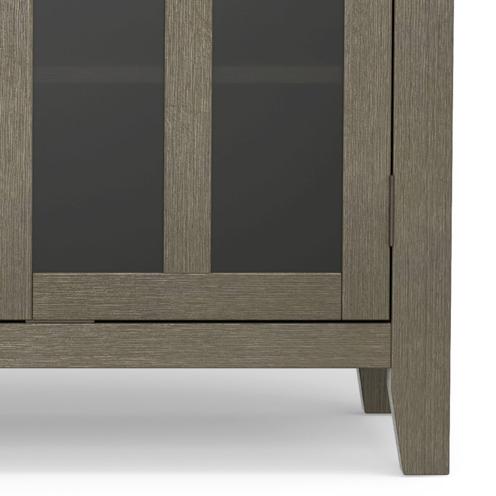 Artisan Solid Wood Tall Tv Media Stand In Farmhouse Grey For Tvs Up To 60 Inches. Picture 3
