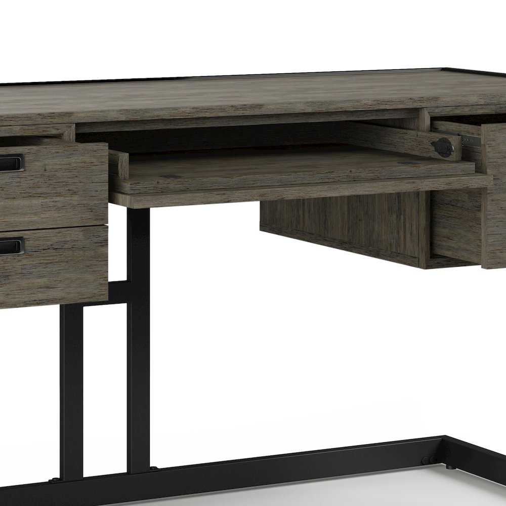 Hampden SOLID ACACIA WOOD Desk in Weathered Grey. Picture 4