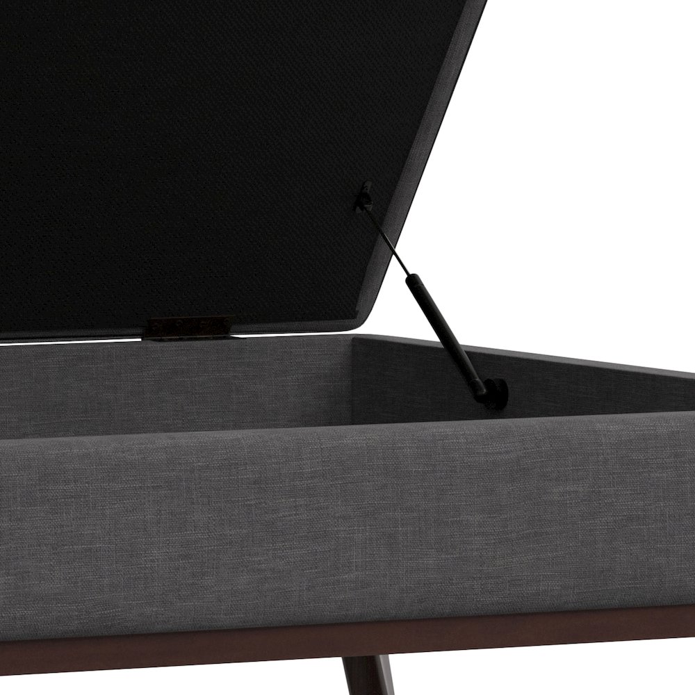 40 inch Wide Mid Century Modern Square XL Coffee Table Storage Ottoman. Picture 6