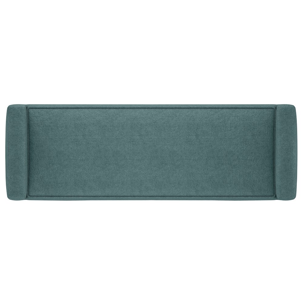 Scott Solid Hardwood Ottoman Bench In Smoky Teal. Picture 2