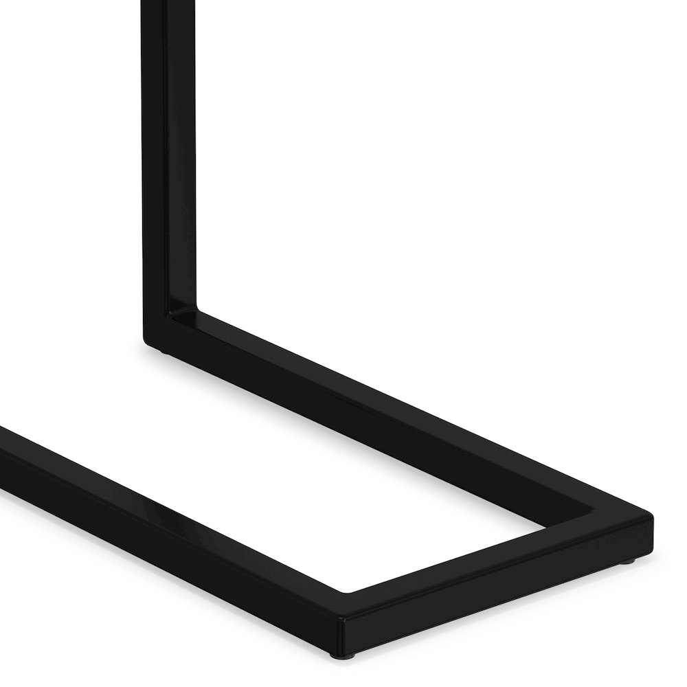 Skyler 18 inch Wide Industrial C Side Table in Green/Black Genuine Marble/Iron. Picture 5