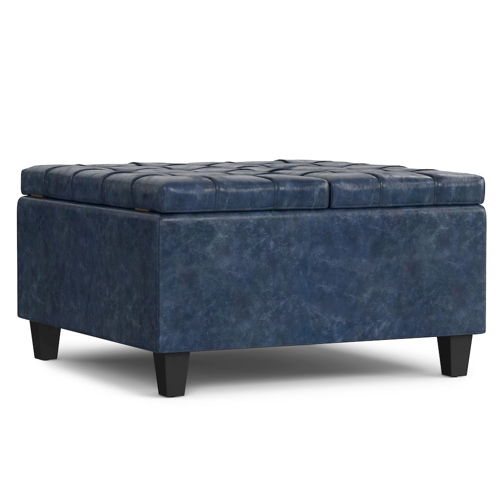30 inch Wide Square Small Coffee Table Storage Ottoman. Picture 1