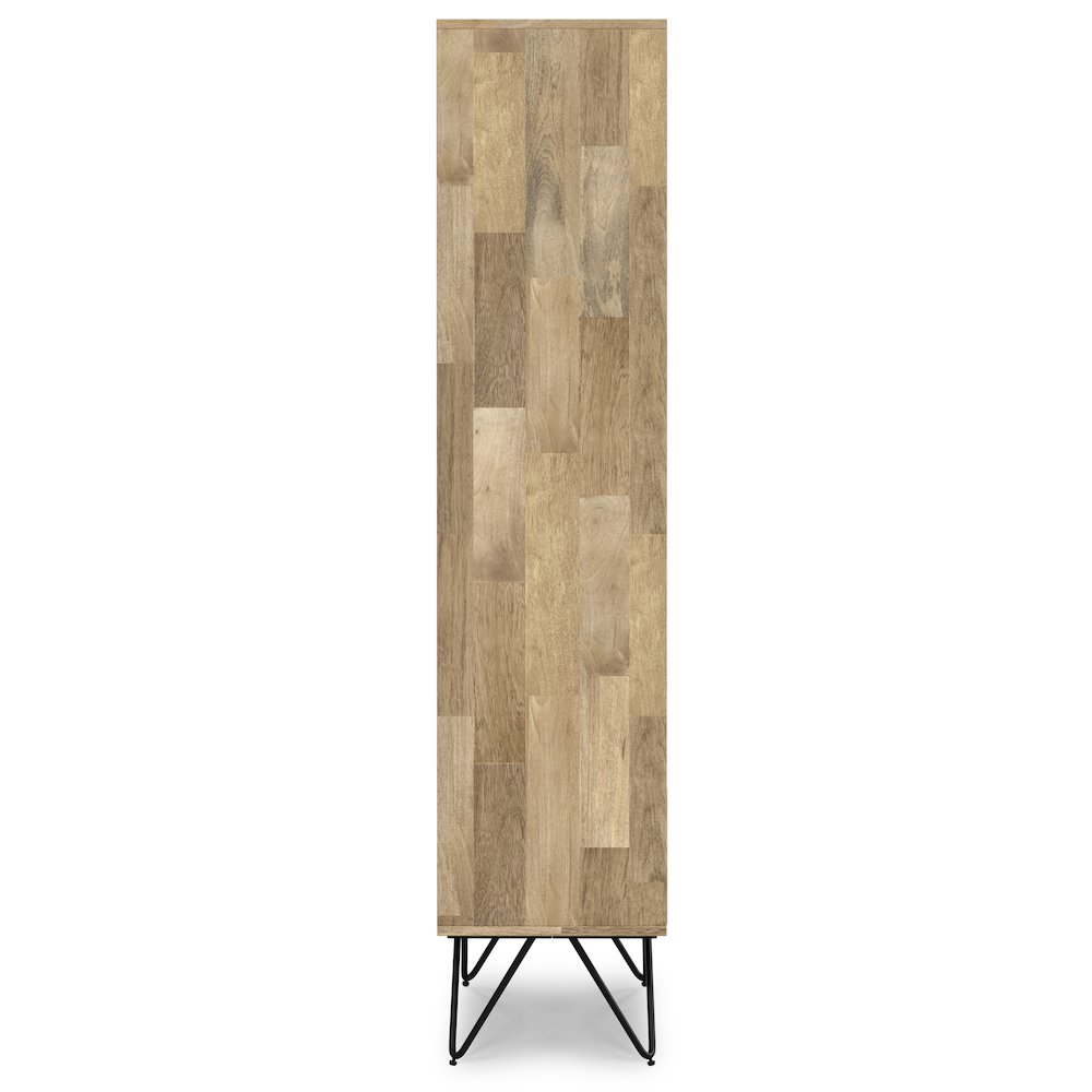 Hunter Solid Mango Wood Tall Bookcase In Natural. Picture 2