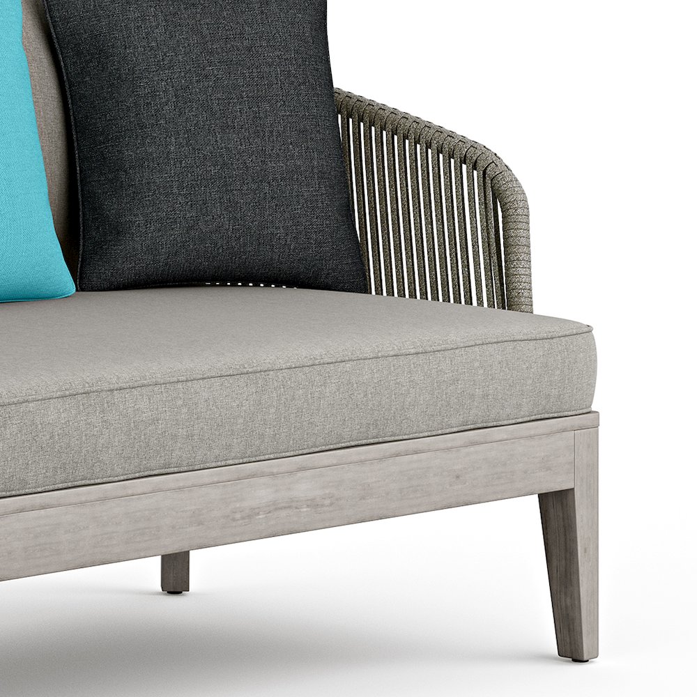 Carmel SOLID ACACIA WOOD Outdoor Sofa in Sand Drift. Picture 5