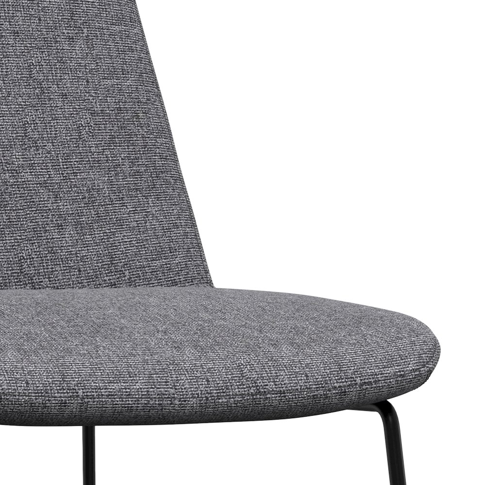Corina Dining Chair ( Set Of 2 ) In Grey Linen Look Fabric. Picture 3