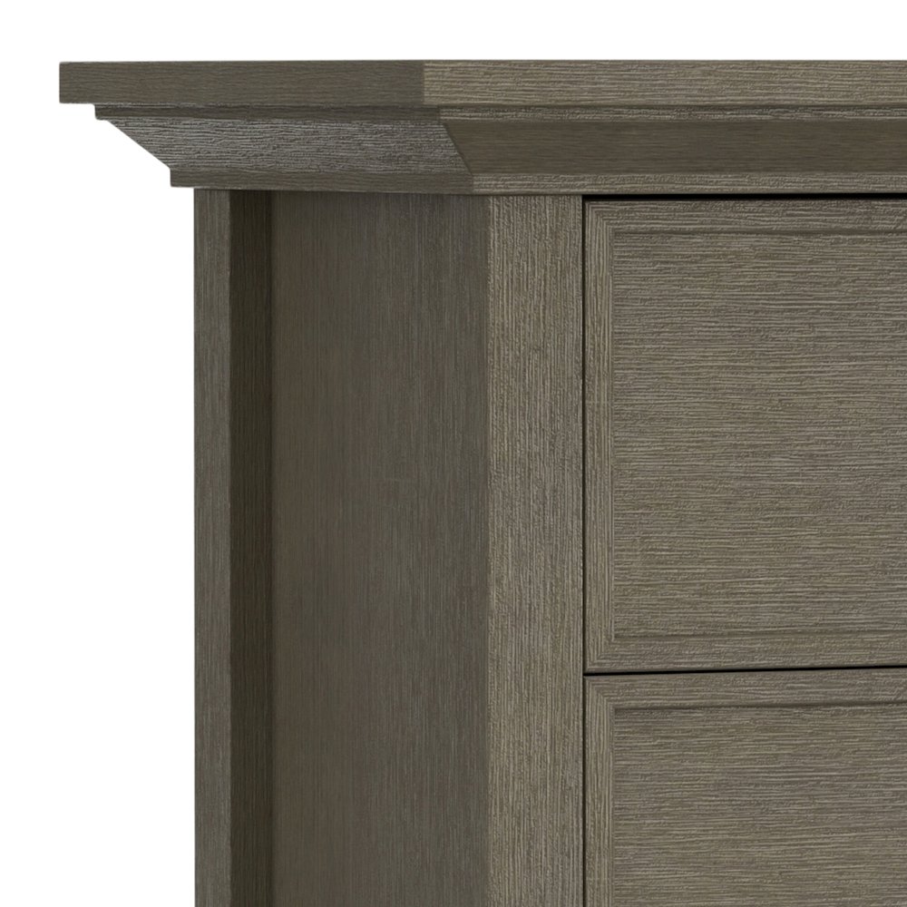 Redmond Solid Wood Medium Storage Cabinet In Farmhouse Grey. Picture 2