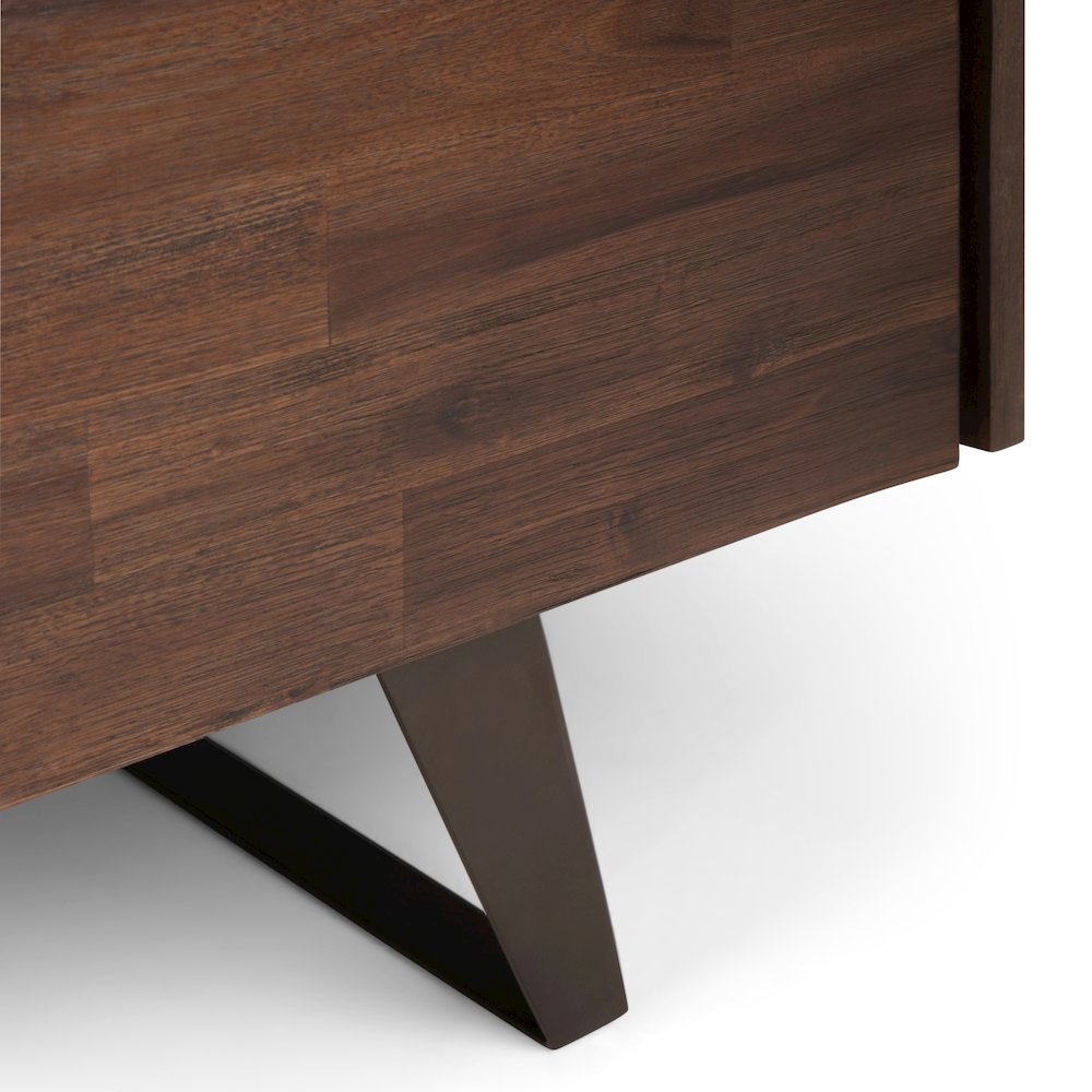 Tv Media Stand In Distressed Charcoal Brown For Tvs Up To 70 Inches. Picture 4