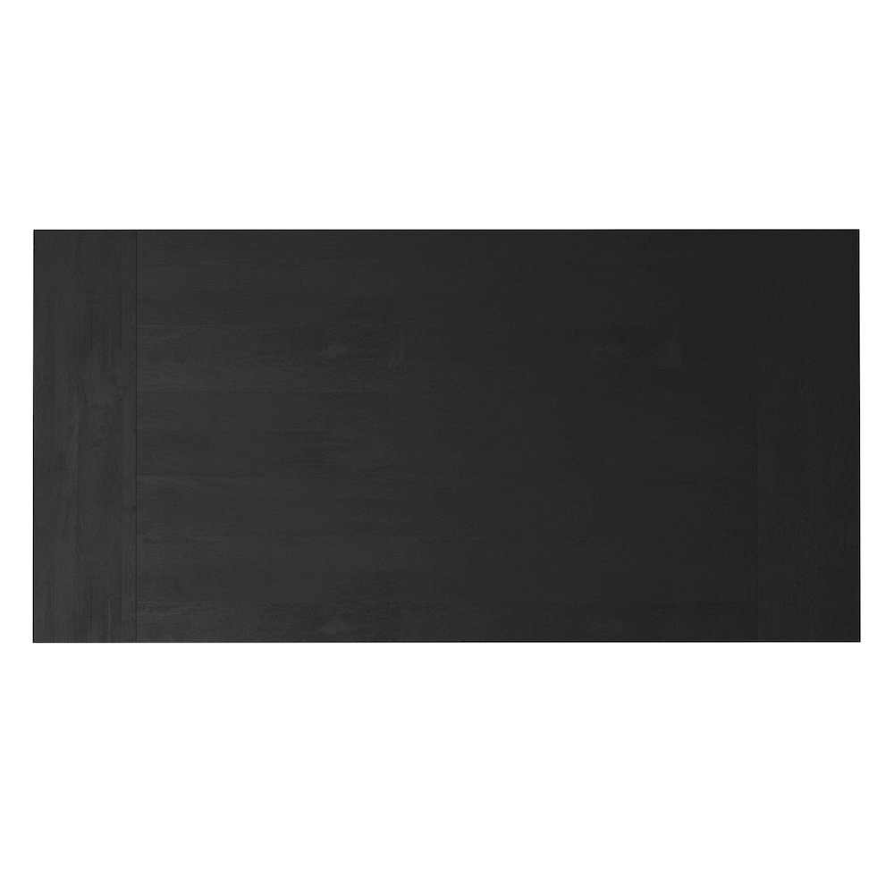 Whitley 72 inch Wide Solid Mango Farmhouse Dining Table in Black. Picture 6