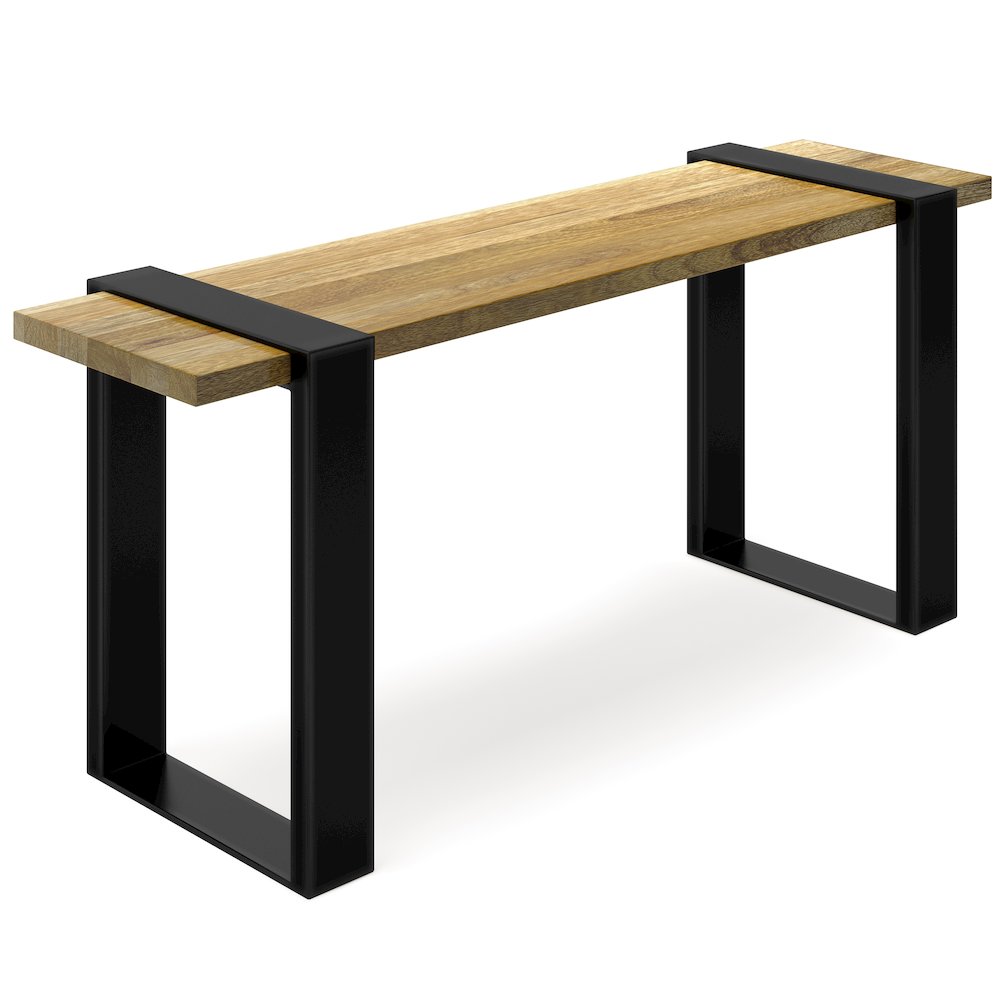 Nessa Solid Mango Wood Bench In Natural. Picture 1