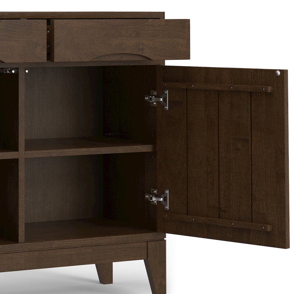 Harper Solid Wood 40 Inch Storage Cabinet In Walnut Brown (Set Of 2). Picture 5