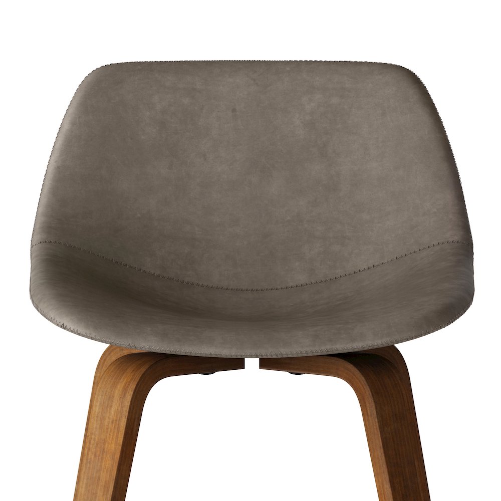 Counter Height Stool (Set Of 2) In Distressed Grey Vegan Faux Leather. Picture 2