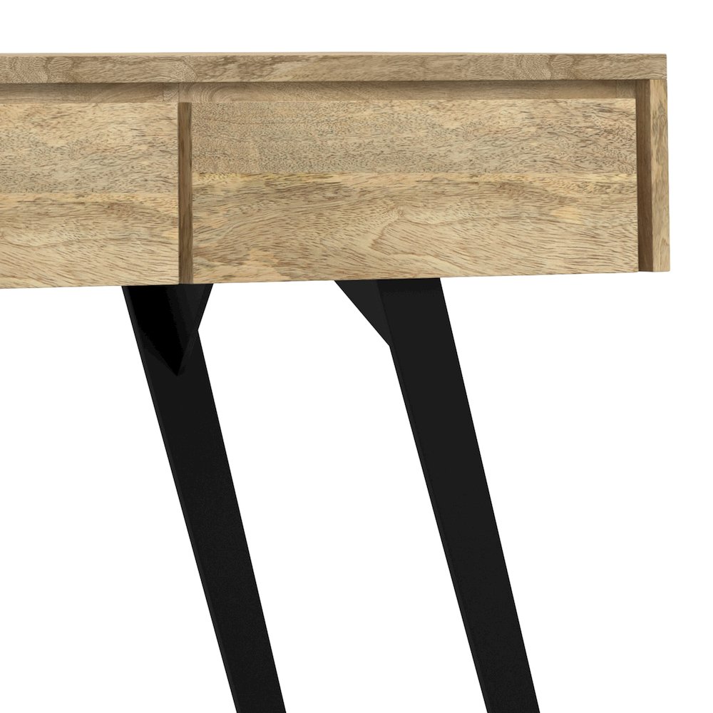 Lowry Solid Mango Wood Console Sofa Table In Natural. Picture 2