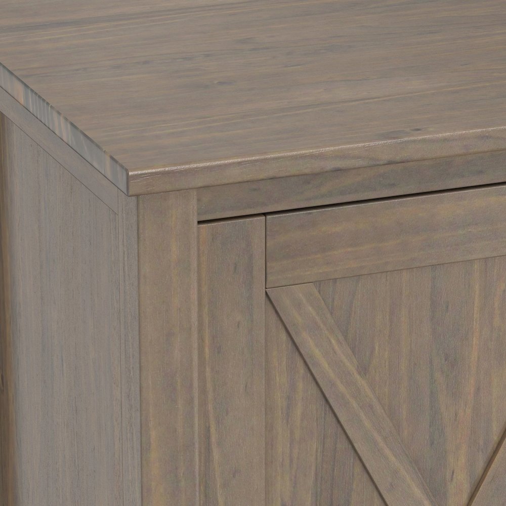 Ela Solid Wood Medium Tv Stand In Smoky Brown For Tvs Up To 60 Inches. Picture 3