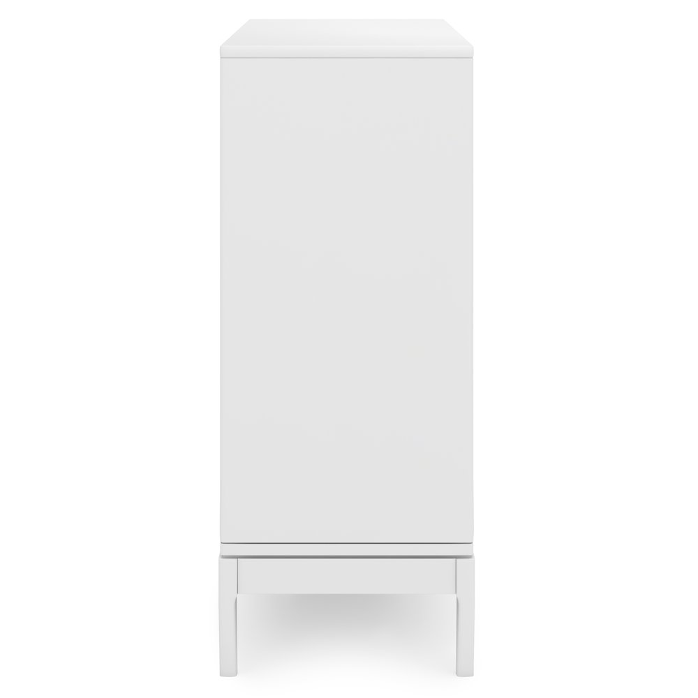 Harper Solid Hardwood Medium Storage Cabinet In White. Picture 3