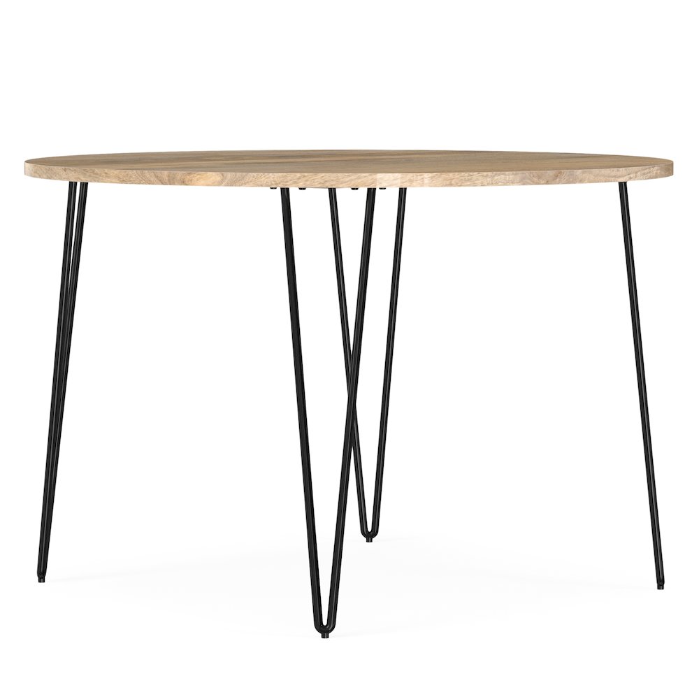 Hunter Solid Mango Wood 45 Inch Round Dining Table In Natural. Picture 1