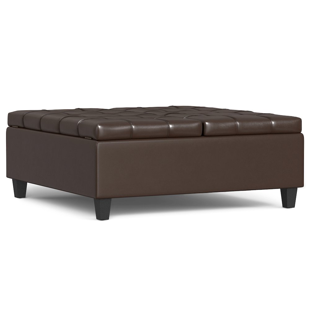 40 inch Wide Square Large Coffee Table Storage Ottoman. Picture 1