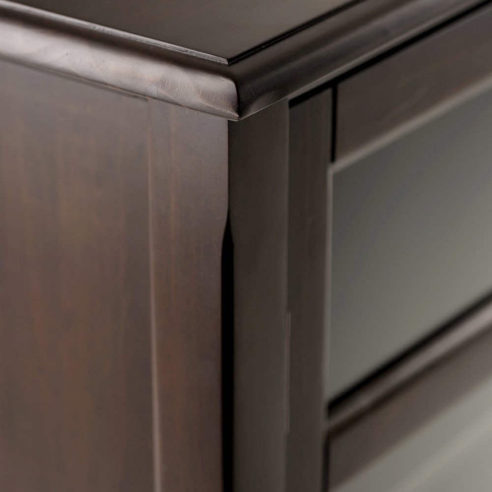 Burlington Solid Wood Medium Storage Cabinet In Mahogany Brown. Picture 4