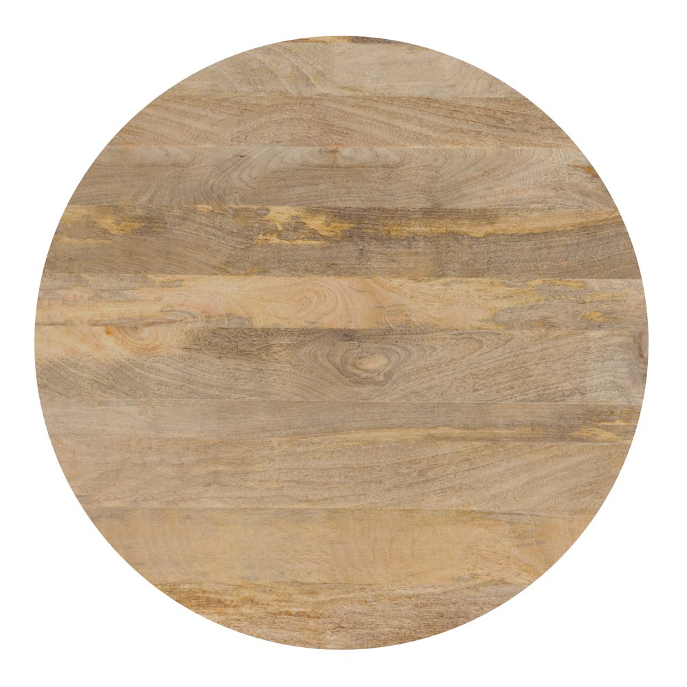 Hunter Solid Mango Wood 45 Inch Round Dining Table In Natural. Picture 7