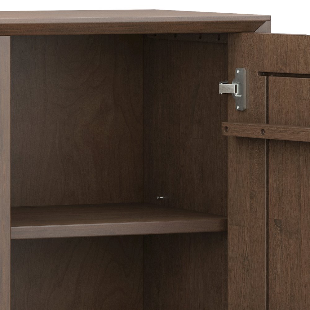 Banting Solid Wood 32 Inch Storage Cabinet In Walnut Brown (Set Of 2). Picture 5