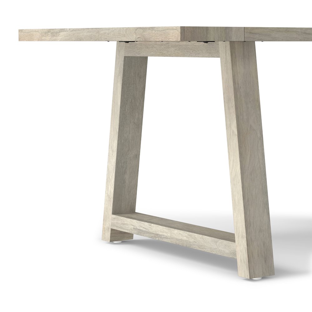 Whitley 72 inch Wide Solid Mango Farmhouse Dining Table in White Wash. Picture 8