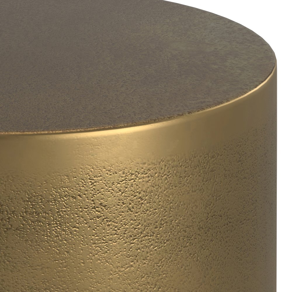 16"W Cast Aluminum Side Table in Antique Brass/Antique Bronze, Fully Assembled. Picture 5