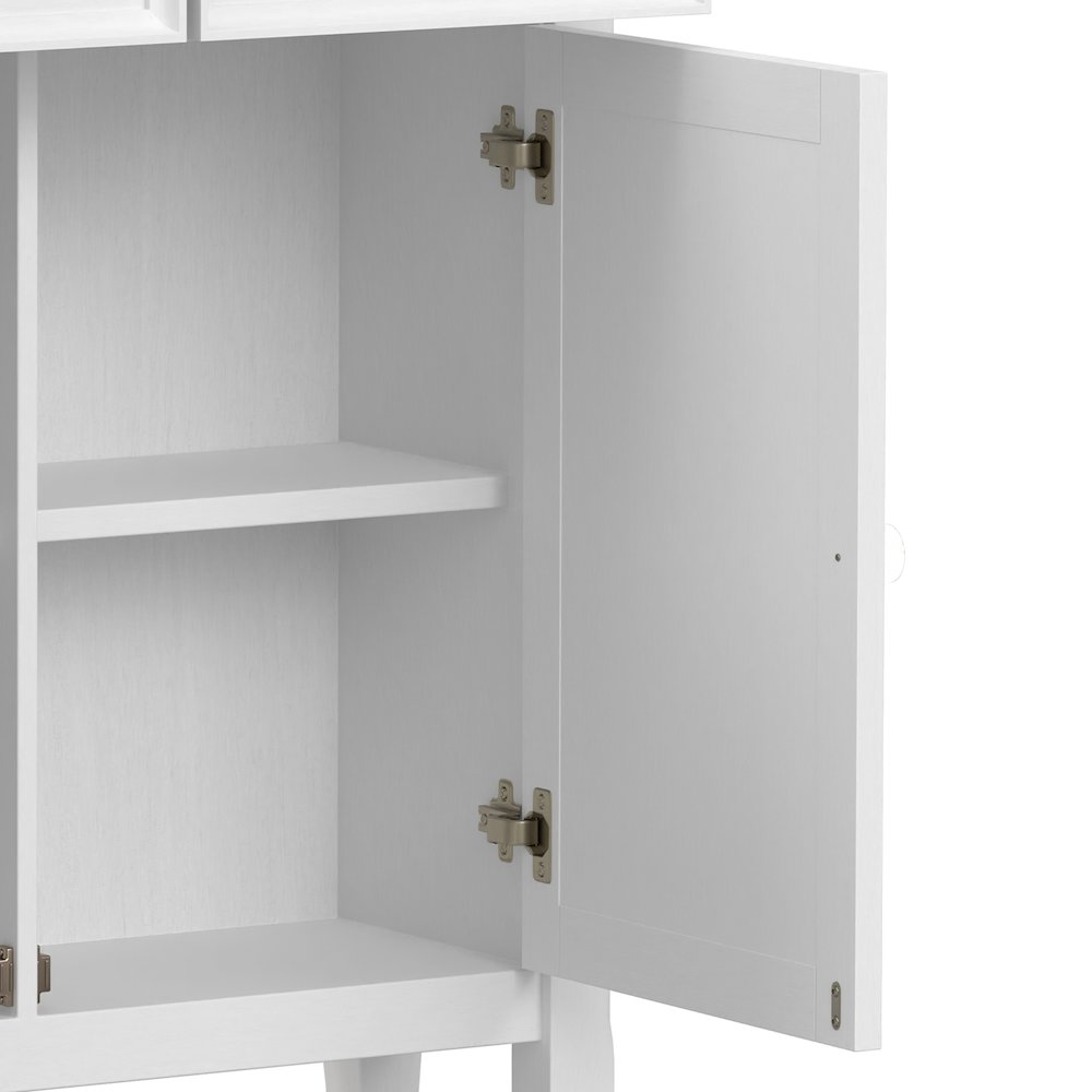 Amherst 36 inch Wide Solid Wood Transitional Storage Cabinet in White. Picture 4