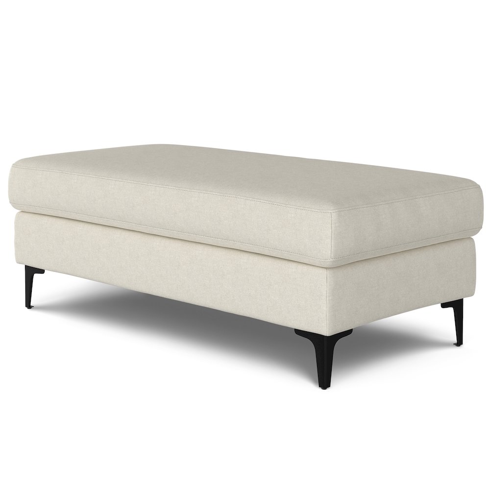 Ava Large Rectangular Ottoman In Tightly Woven Performance Fabric. Picture 3