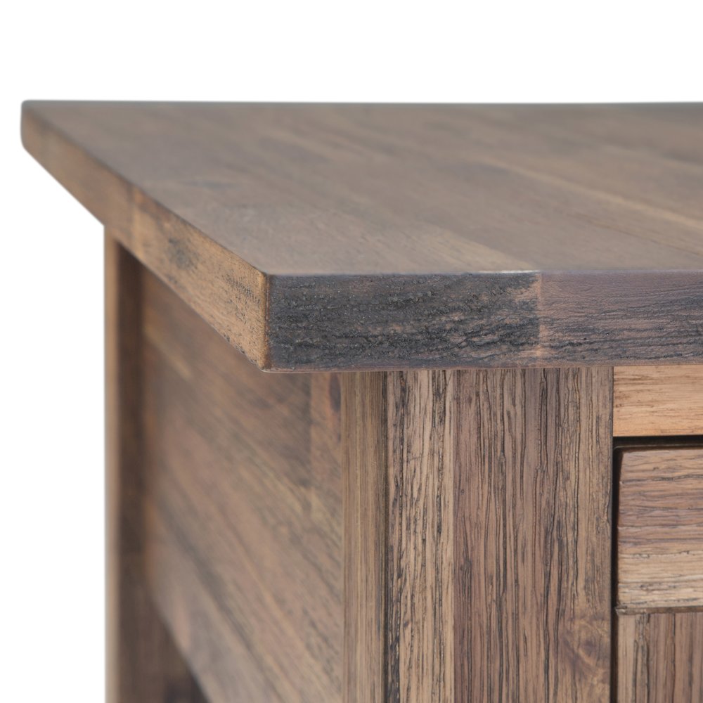 14 inch Solid Acacia Rustic Narrow Side Table (Set of 2). Picture 3