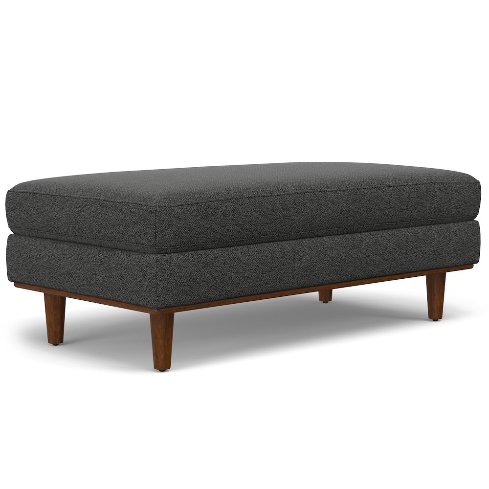 Morrison Large Rectangular Ottoman In Woven-Blend Fabric. Picture 1